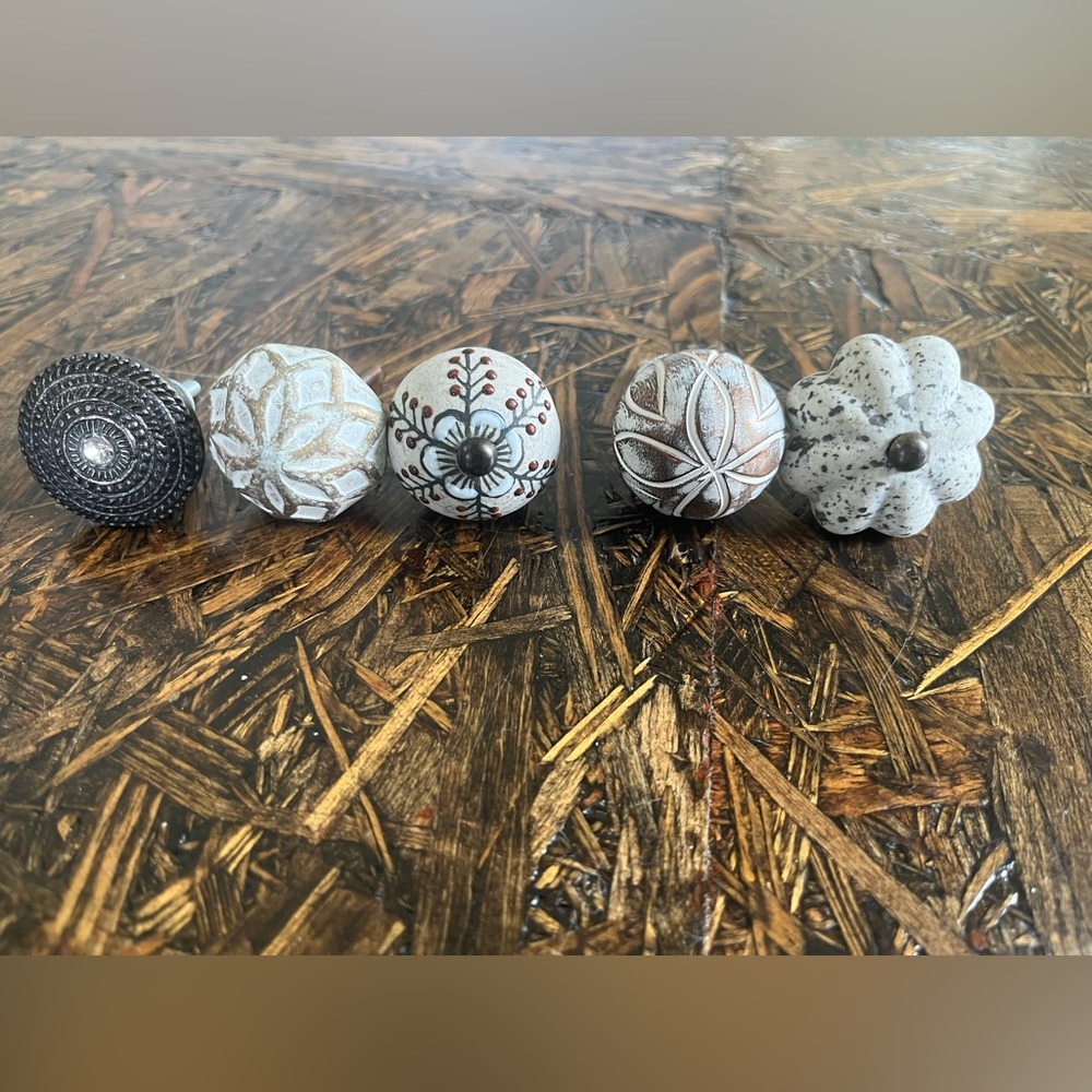 Drawer pulls, beautiful patterns